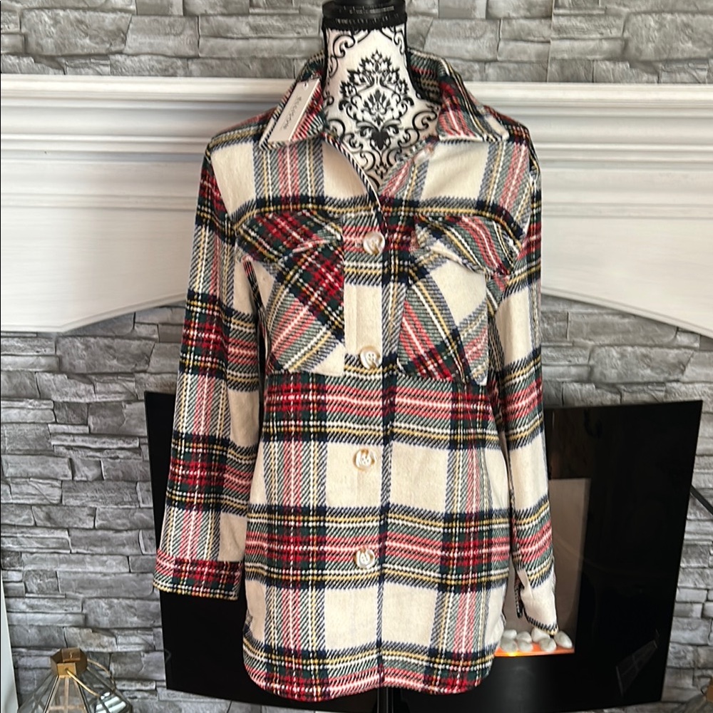 Plaid Button-Up Women's Top